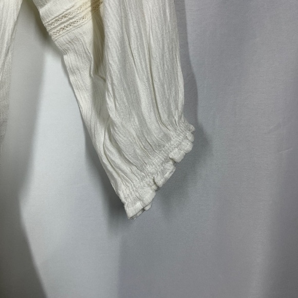 Lulus Zappa Off The Shoulder Dress White Front Tie Tassel Women’s Size Small - Picture 7 of 8